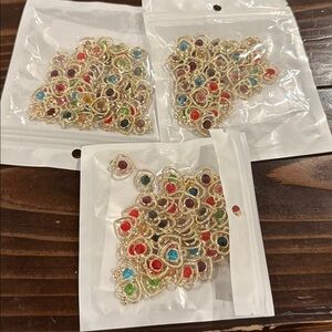 Elegant Multicolor Gemstone charms 3 bags